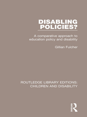 cover image of Disabling Policies?